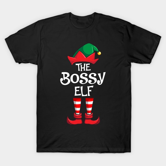 Bossy Elf Matching Family Christmas T-Shirt by hazlleylyavlda